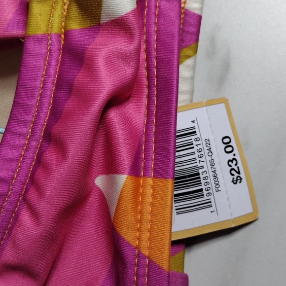 Kona Sol Pink Abstract swim top - Picture 3 of 5